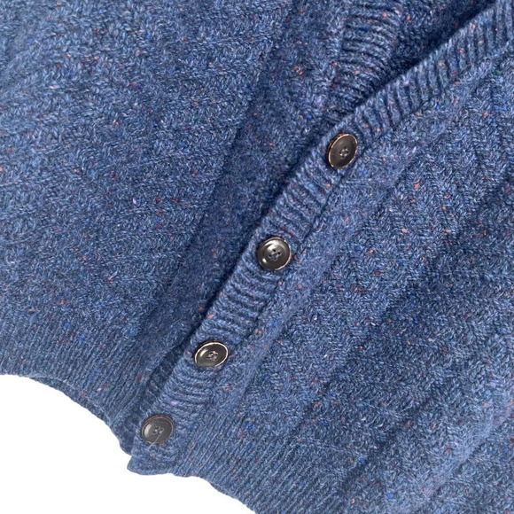 Vintage 90’s‎ Orvis Sweater Vest Blue Button Front Academia Large - Picture 3 of 6